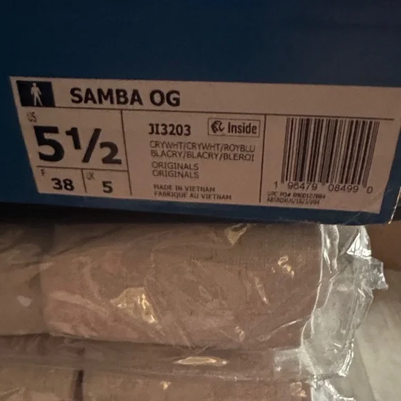 Adidas Classic Dodger Blue and White OG Sambas - Picture 6 of 6